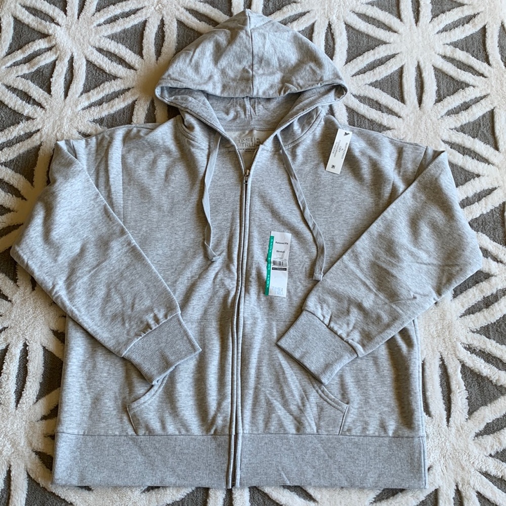 Time and Tru Gray Zip Up Hoodie size XL